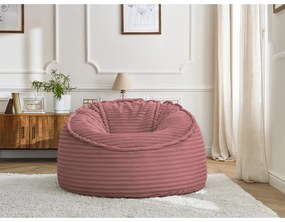 Ružový menčestrový sedací vak Socrate – Bobochic Paris