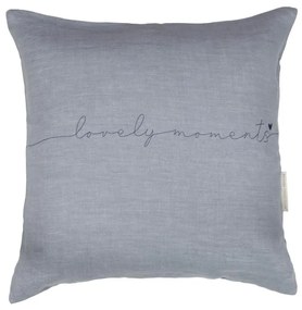 Cushion Cover 50x50 Blue Lovely Moments 100% linen