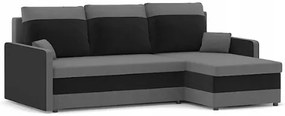 Rohová sedacia súprava MILTON sivo čiernej farby 215 cm