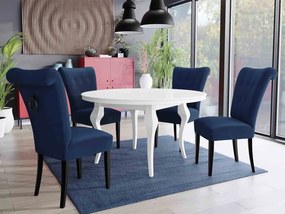 Čalúnená jedálenská stolička ST65 + klopadlo, Potah: Magic Velvet 2216, Klopadlo: Čierna, Farba nožičiek:: Čierna