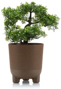PLASTOVÝ KVETINÁČ HARMONY ECO 18X16 CM HNEDÁ