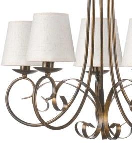 ONLI - Luster na reťazi POMPEI 5xE14/6W/230V bronzová