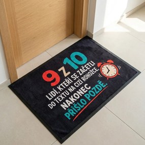 Mercury Flooring, Rohožka 9 z 10 ľudí (prišlo neskoro) 40x60 cm - na von aj na doma, 40x60, viacfarebná