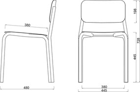 Béžová kovová záhradná stolička Kei – noo.ma