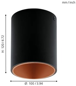 Eglo 94501 - LED Stropné svietidlo POLASSO 1xLED/3,3W/230V