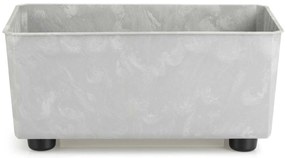 PLASTOVÝ KVETINÁČ SALVIA 28,5X17 CM IMITÁCIA BETÓNU SIVÁ