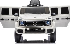 LEAN CARS Akumulátorové vozidlo Mercedes G 4x4 24 V 2580, biele