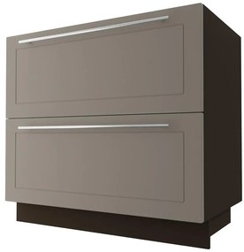 Kuchynská skrinka D2E/90/1E Quantum beige mat/lava
