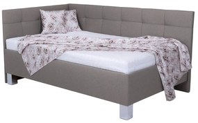 Čalúnená posteľ s matracom a úložným priestorom MARIA PETITE 120x200 cm taupe 8590828933380