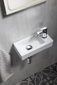 Sapho Sapho, ZOE keramické umývadlo 37x9x19 cm pravé, biela, AR495