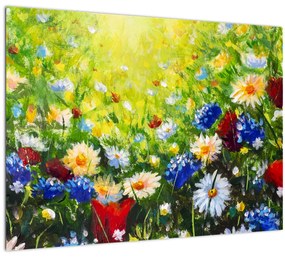 Obraz divokých kvetov (70x50 cm)