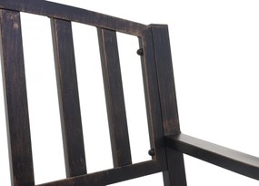 Záhradná lavička F43 2-miestna - práškovaná oceľ, 128 cm - Bronzová