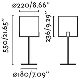 FARO 20054 - Stolná lampa NILA 1xE27/15W/230V krémová/čierna
