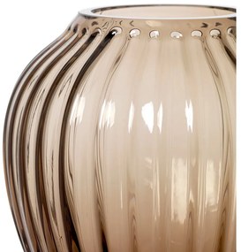 Hnedá sklenená váza Kähler Design Hammershøi, výška 14 cm