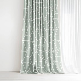 Goldea bavlnený záves - mozaika na šalviovom 220x150 cm