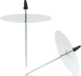 ARÔME Hroty na sviečky na veniec, 4 ks, strieborný lesklý