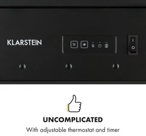 Klarstein Bormio, elektrický krb, 950/1900 W, termostat, týždenný časovač, čierny