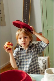 Červený látkový detský kôš na hračky ø 28x20 cm Apple – Lorena Canals