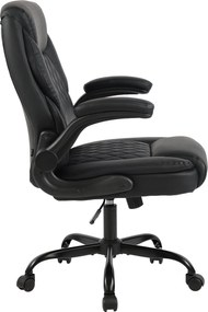 Kancelárska stolička Medfield koženka - čierna