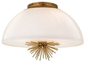 Quoizel STARING-3P-DG-OPAL-Luster na tyči STARING 3xE14/40W/230V pr.45,7cm zlatá