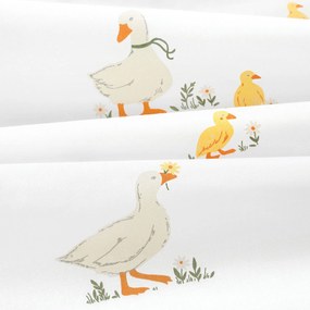 Goldea bavlnené posteľné obliečky - kačice 140 x 200 a 70 x 90 cm