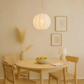 Závesný luster na lanku DANA 1xE27/15W/230V, priemer 25 cm, biely