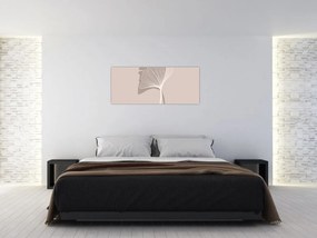 Obraz - Béžové listy N⁰4 (120x50 cm)