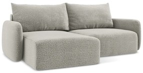 Svetlosivá rozkladacia/s úložným priestorom rohová pohovka (ľavý roh) Kalena – Makamii