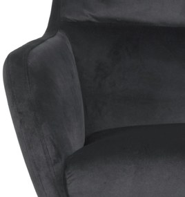Dizajnové relaxačné kreslo Nansi, tmavo šedé