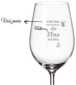 Vtipný pohár na víno ÚKLID POČKÁ 350 ml 1 ks