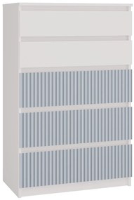 Detská komoda MALWA M5 ARTESO bielo-modrá