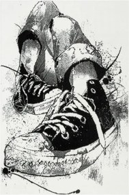 Koberec Lima 9365A biely / čierny