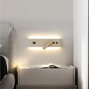 Brilagi-LED Nástenné bodové svietidlo s USB portom NOCTIS LED/3W/230V+LED/9W béžové