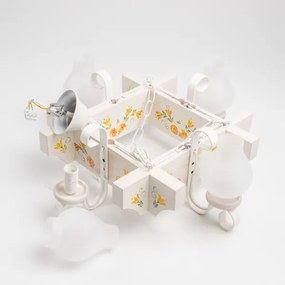 Brilagi - Luster na reťazi QUEEN 4xE14/40W/230V buk/krémová