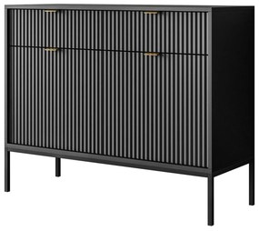 Komoda CORA, čierna matná 104 cm