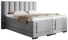 Kontinentálna posteľ VENETA boxspring s elektrickým polohovaním 200X180, šedá (Sola 04)