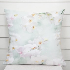 Biante Dekoračná obliečka na vankúš PM-019 Orchidey na svetlo zelenom 45 x 45 cm