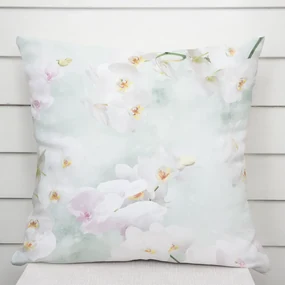 Biante Dekoračná obliečka na vankúš PM-019 Orchidey na svetlo zelenom 70 x 90 cm