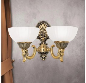 Orion WA 2-1201/2 - Nástenná lampa ROCCA 2xE27/60W/230V bronz/biela
