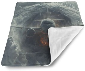 Sablio Deka pre bábätko Lietadlo v búrke - 80x100 cm
