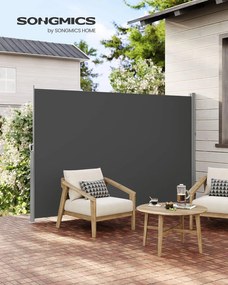 Boční markýza DELL 160x350 cm tmavě šedá