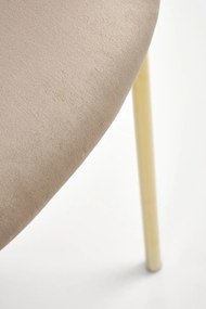 JEDÁLENSKÁ STOLIČKA SENNA BÉŽOVÁ + ZLATÉ NOHY