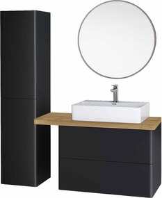 Mereo Mereo, okrúhle LED zrkadlo, priemer 60 cm, LED osvetlenie, rám z brúsenej ocele, MER-CN164S