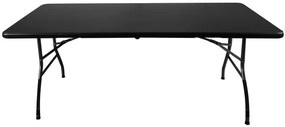 JAKS ZÁHRADNÝ SKLADACÍ PIVNÝ SET 180 CM STÔL + 2 LAVIČKY - ČIERNY