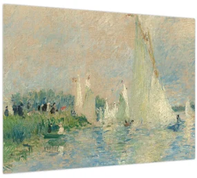 Sklenený obraz - Auguste Renoir, Regatta at Argenteuil, reprodukcia (70x50 cm)