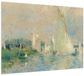 Sklenený obraz - Auguste Renoir, Regatta at Argenteuil, reprodukcia (70x50 cm)