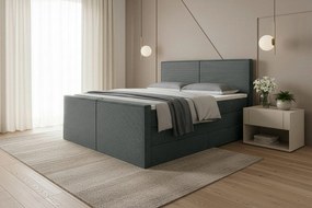 XXXLutz BOXSPRINGOVÁ POSTEĽ, 160/200 cm, sivá Livetastic - Online Only spálne - 001814000308