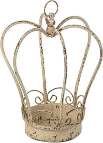 Dekorace Garden kovový Off-bílý – 27,5*27,5*32 cm