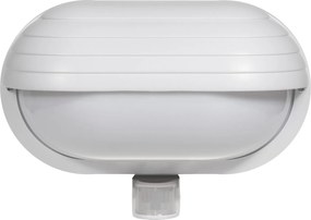HADEX RIO vonkajšie nástenné svietidlo so senzorom 1xE27/60W/230V/IP44, biela farba