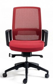 bestuhl -  BESTUHL Kancelárska stolička J17 BLACK BP červená